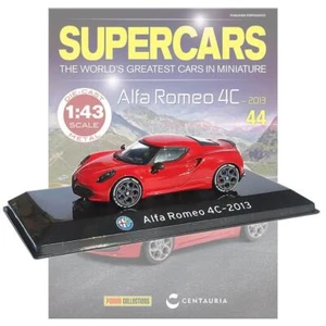 Panini Supercars Collection 44 - Alfa Romeo 4C 2013 Model with Magazine - Picture 1 of 5