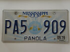 Mississippi PA5 909 PANOLA USA License Plate / American Number Plate