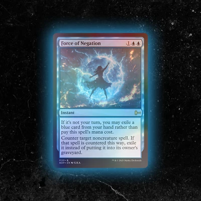 FOIL - Force of Negation - Custom Magic: The Gathering Card - High-Quality - Image 1 of 4