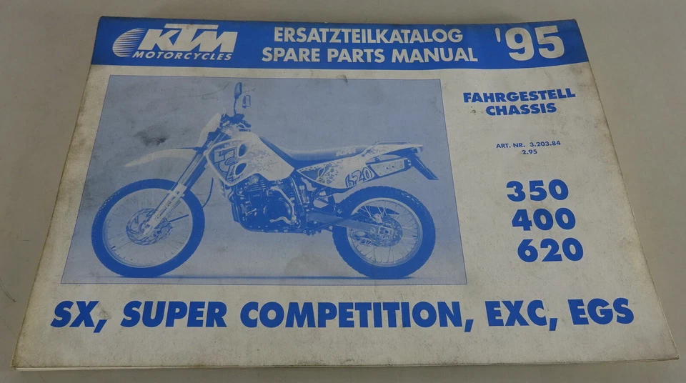 Catalogo Parti Telaio KTM 350 / KTM 400 / KTM 600 - Anno Modello 1995 - Immagine 1 di 1