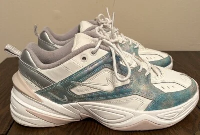 Nike M2K Tekno Iridescent White Blue Platform Shoes A03108 Size 10 - Image 1 of 4