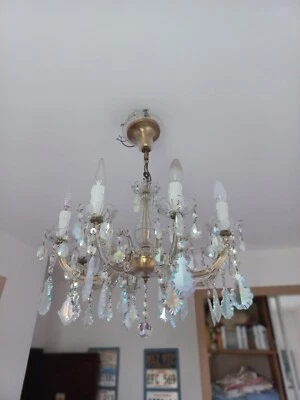 lustre    a pampilles  cristal  bohéme - Photo 1/4