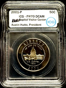 2001-P PR70 DCAM Capitol Visitors Center Half Dollar ***VERY LOW MINTAGE*** - Picture 1 of 4