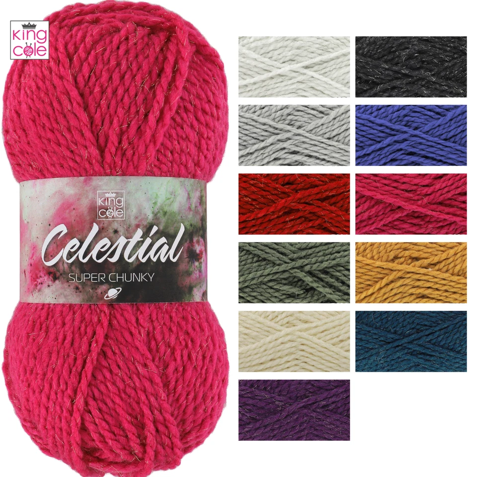 King Cole Celestial Super Chunky 100g Sparkle Knitting Wool Yarn Acrylic - Image 1 of 1