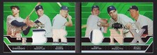 MANTLE DIMAGGIO MARIS 2008 TRIPLE THREADS DOUBLE COMBO 1/18 BOOKLET RELIC JERSEY