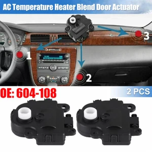 2X Actuador de puerta de mezcla de aire calentador de climatización para Chevrolet Impala Corvette 604-108 - Imagen 1 de 16