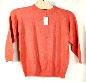 NWT A New Day Coral Orange Knit Crewneck Pullover Sweater Oversize - Picture 1 of 18
