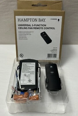 HAMPTON BAY Universal 3-Function Ceiling Fan Remote Control - NEW - Image 1 of 2