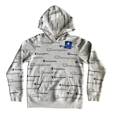 Champion Sudadera con Capucha Juvenil XL Oxford Gris Jaspeado Deletrear Logo Pullover Nuevo $34 Etiqueta Foto 1 de 4