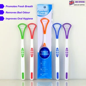 Soft Tongue scraper cleaner brush handle floss tounge cure bacteria fresh breath - Picture 1 of 8