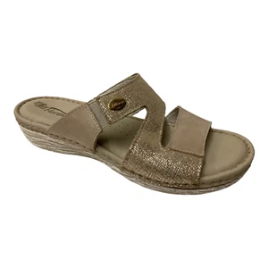 SCARPE CIABATTE SANDALO DONNA FLORANCE 21724 1 PELLE BEIGE ORIGINALE PE 2022 - Bild 1 von 6