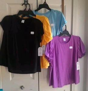 4-Time & True Maternity Short Sleeve Shirt Lot Multicolor Size M 8-10 New - Picture 1 of 7