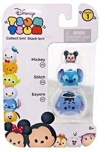 NUEVO EN CAJA Disney Tsum Tsum Serie 1 Mickey (S 101) Stitch (M 165) Eeyore (L 157) 2016 - Imagen 1 de 3