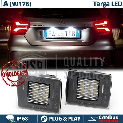 Luci TARGA LED PER Mercedes Classe A W176 Placchette CANbus Luce Bianca 6500K - Immagine 1 di 4