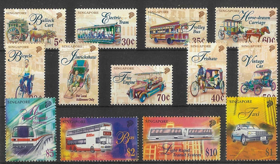 Singapore 1997 Transportation Set/13 Stamps SG869/82 MUH 32-2 - Image 1 of 1