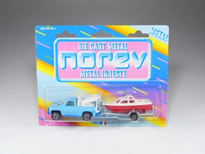 NOREV - Mini Jet - Attelage - Pick-up avec remorque et bateau - En boite - Photo 1/4