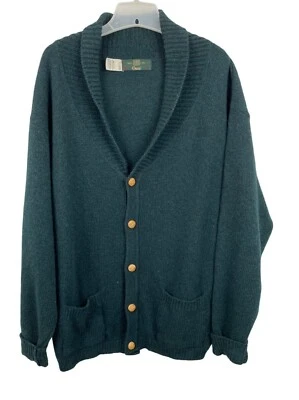 Vintage Orvis Green Shawl Collar Button Wool Blend Pockets Cardigan Men X-Large - Image 1 of 4