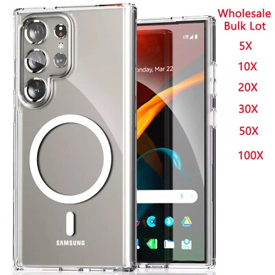 Wholesale For Samsung Galaxy S25 S24 S23 S22 Ultra Mag Safe Magnetic Clear Case - Image 1 of 4