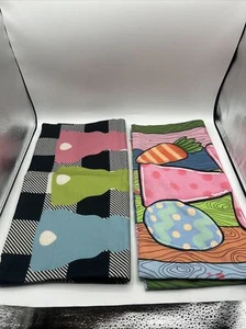 Set 2 Copricuscini Primaverili Pasquali Colorati Coniglietto Coniglio Festività Croce - Foto 1 di 3