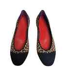 Rothys The square dessert cat leopard print square to flats 7