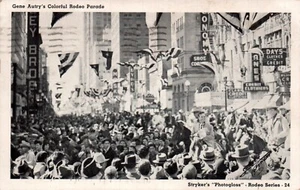 POSTKARTE STYKER'S RODEO GENE AUTREY'S BUNTE RITTENPARADE - Bild 1 von 2