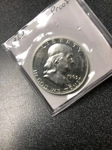 1963  Proof  Franklin  Half  Dollar - Picture 1 of 2