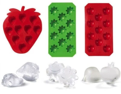 Christmas Birthday Party Fun (Kids will Love these) 3-pc Silicone Ice Cube Trays - Image 1 of 2