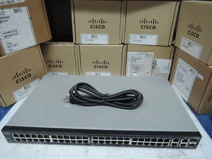 Cisco SF300-48 PORTS ALIGNMENT NOT IN GOOD SHAPE, BENT SN: DNI1740000G. - Picture 1 of 4