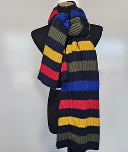 Forever 21 Black White Stripe Heavyweight Scarf Preppy Academia Streetwear Glam - Picture 1 of 1