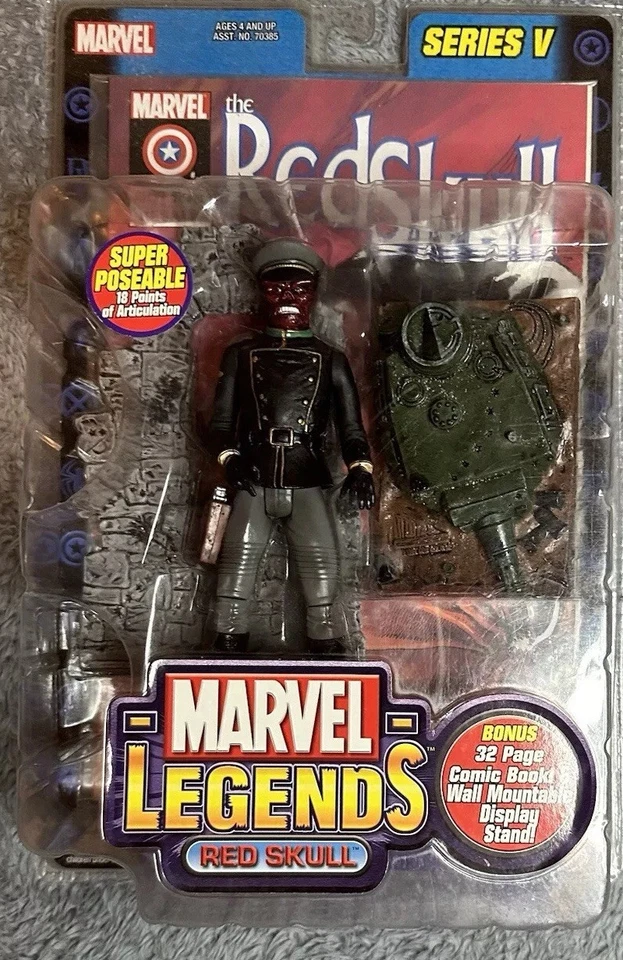 Marvel Legends Red Skull Figure with Comic Book 2003 Toy Biz 70392