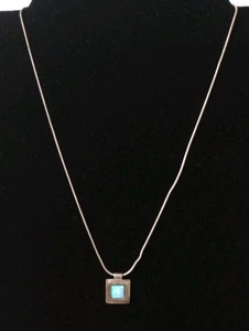 Designer Sterling Silver 925 Cabochon Opal Doublet 18" Snake Link Chain Necklace - Picture 1 of 5