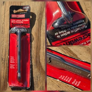 NOS SEARS Craftsman USA 1/4" Slot Phillips Ratcheting Offset Screwdriver 9-4116 - Picture 1 of 5