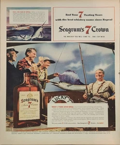 1941 Seagrams 7 Crown Blended whiskey Vintage ad 14 x 10 after repeal - Picture 1 of 1