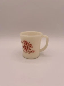 Vintage Milk Glass Davy Crockett Mug - Picture 1 of 3
