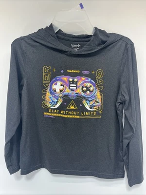 Sudadera con capucha Old Navy Active Cloud 94 suave para niños S 6-7 gris gráfico para jugadores Foto 1 de 4