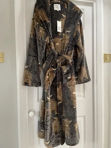 Next Charcoal Grey Hamish Highland Cow Hooded Dressing Gown - Size L - BNWT - Picture 1 of 7