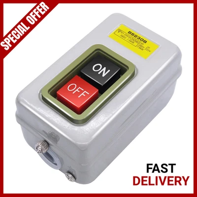 Mxuteuk AC 220V/380V Push Button Switch On/Off Start Stop Switch 3 Phase Self - Image 1 of 4