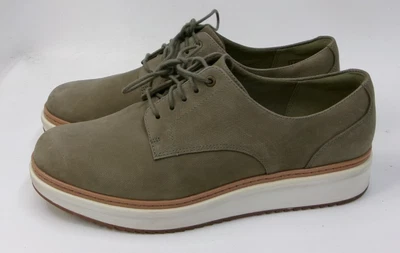 Zapatos Oxford Clarks Teadale Rhea para mujer de cuero oliva claro 8,5 Foto 1 de 4