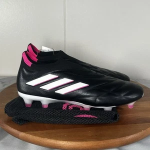 Adidas Copa Pure+ FG Elite Black White Pink Soccer Cleats HQ8895 Men's Size 7.5 - Picture 1 of 9