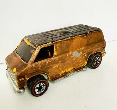 Hot Wheels Redline 1975 paramédico Super Van amarelo ambulância base de metal infantil - Imagem 1 de 4