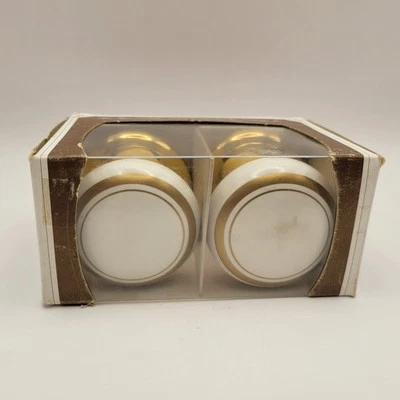 Gainsborough Porcelain Door Knobs Henley Bright Gold #305 New - Image 1 of 4