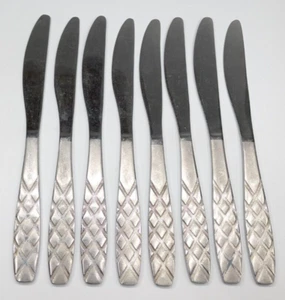 Cambridge "Criss Cross" 9" langes 8er Set Edelstahl Tafelmesser - Bild 1 von 8