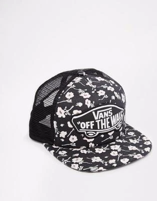 Vans Off The Wall Beach Girl Graphite Floral Classic Patch Snapback Trucker NWT - Image 1 of 3