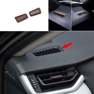Instrument L&R For Toyota RAV4 2019-2023 Air Outlet Vent Trim Brown Wood Grain - Picture 1 of 5