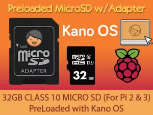 KANO OS Programmieren lernen Spiele für Kinder Raspberry Pi vorinstalliert Klasse 10 Micro SD - Bild 1 von 5