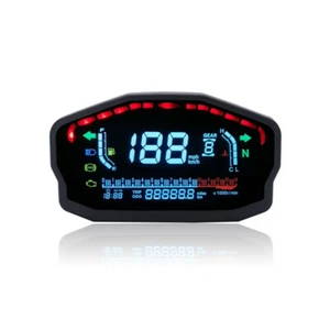Tachometer Cafe Racer LCD Digital Motorcycle Speedometer Moto Odometer Km/h MPH - Picture 1 of 11