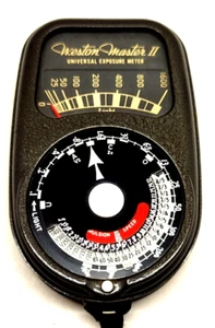 Weston Master II Universal Exposure Meter Model 735 w/ Leather Case (G11) - Picture 1 of 15