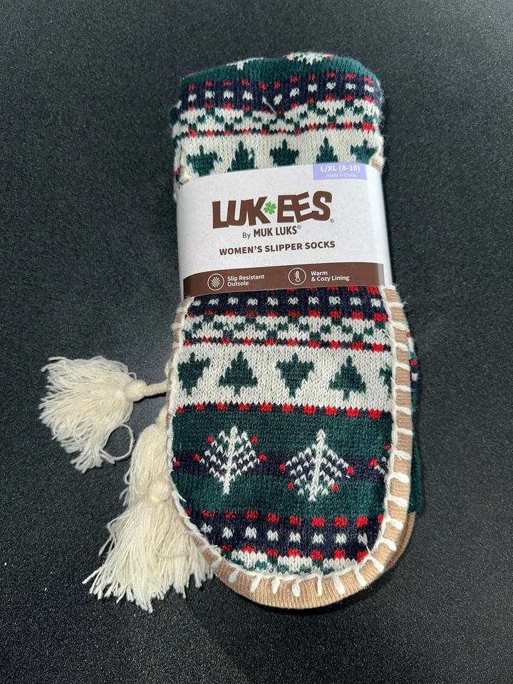 NEW LUK EES MUK LUKS Slipper Socks VARIATIONS L/XL Large & X Large (8-10) - Imagem 1 de 1