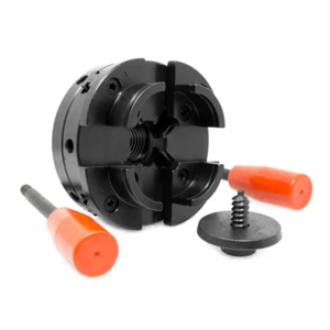 Self-Centering 4 in 4-Jaw Lathe Chuck Set W/ 1 in x 8TPI Thread Tool Accessory - Picture 1 of 12