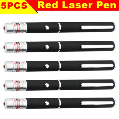 5 Packs AAA Visible Beam Light Funny Lazer 900Miles 650nm Red Laser Pointer Pen - Image 1 of 4